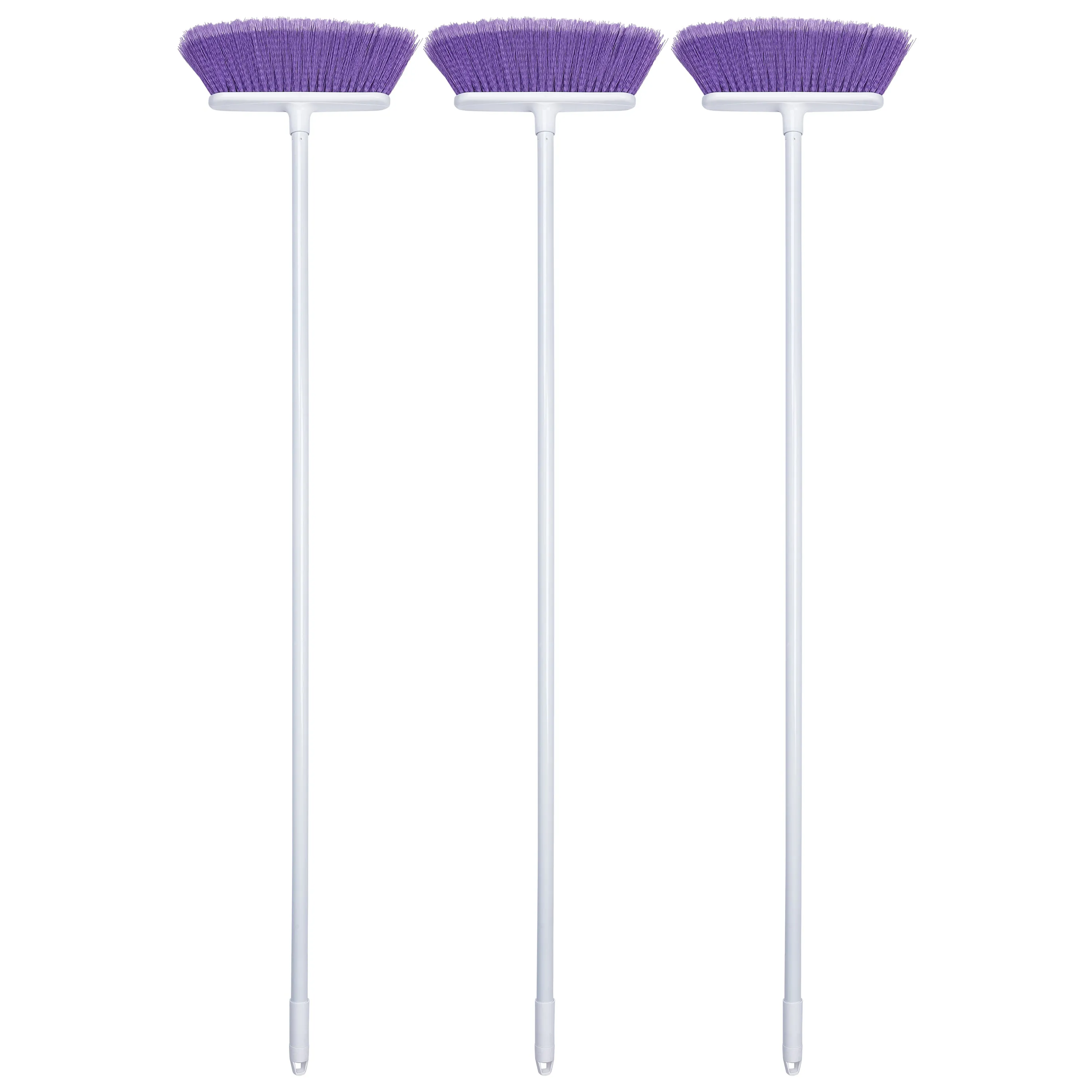 The Original Soft Sweep Magnetic Action Violet Broom with White Metal Handles