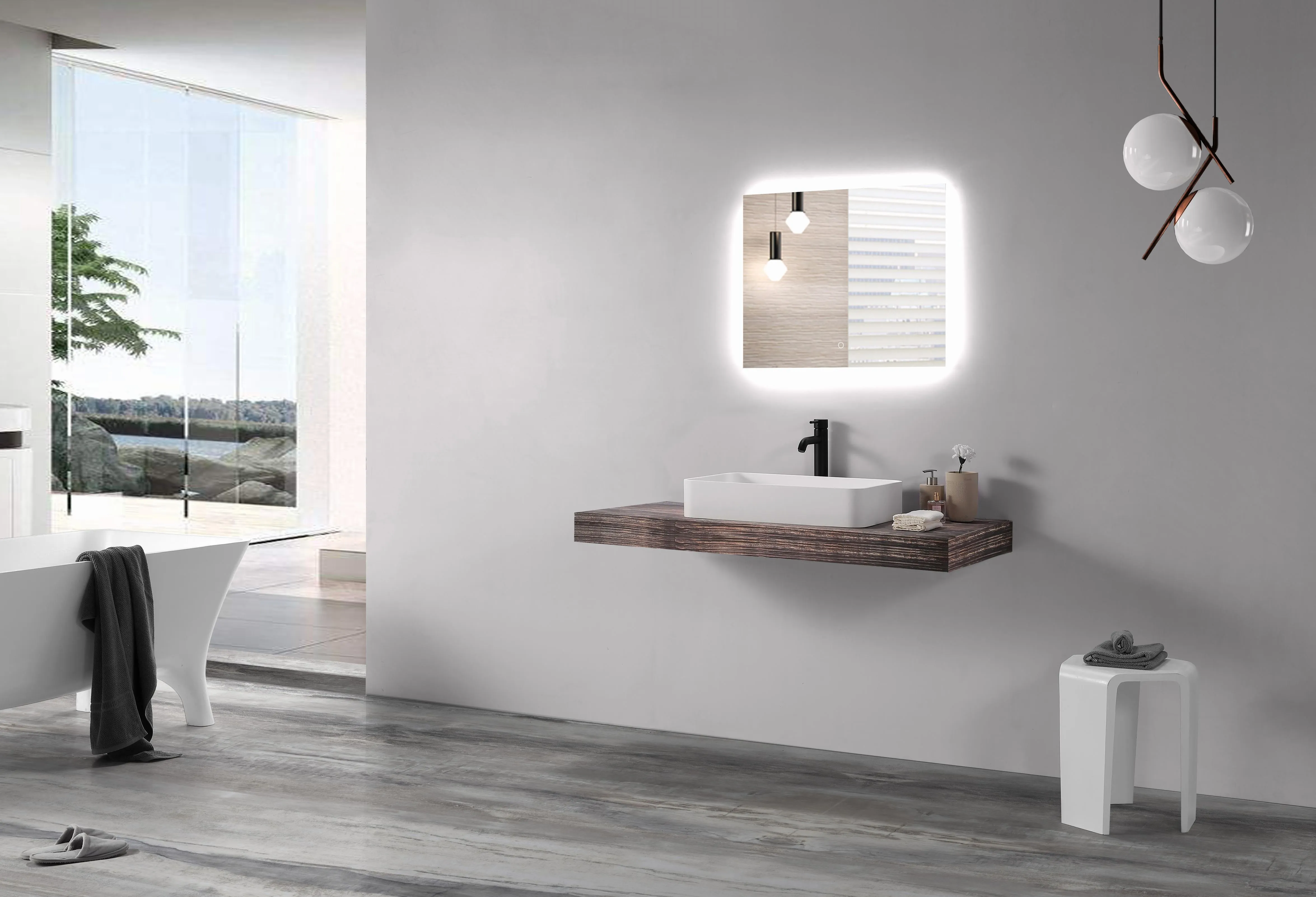 Thin Edge Rectangular Basin - 600mm - B1700-2