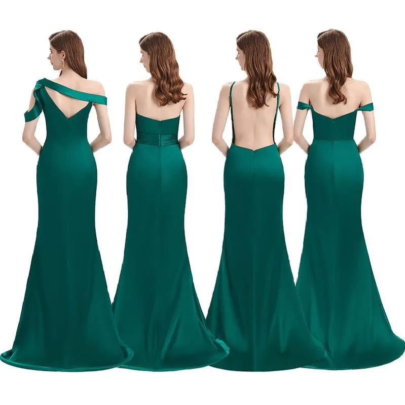 Unique Mismatched Burnt Orange Mermaid Cheap Bridesmaid Dresses Online, WG933
