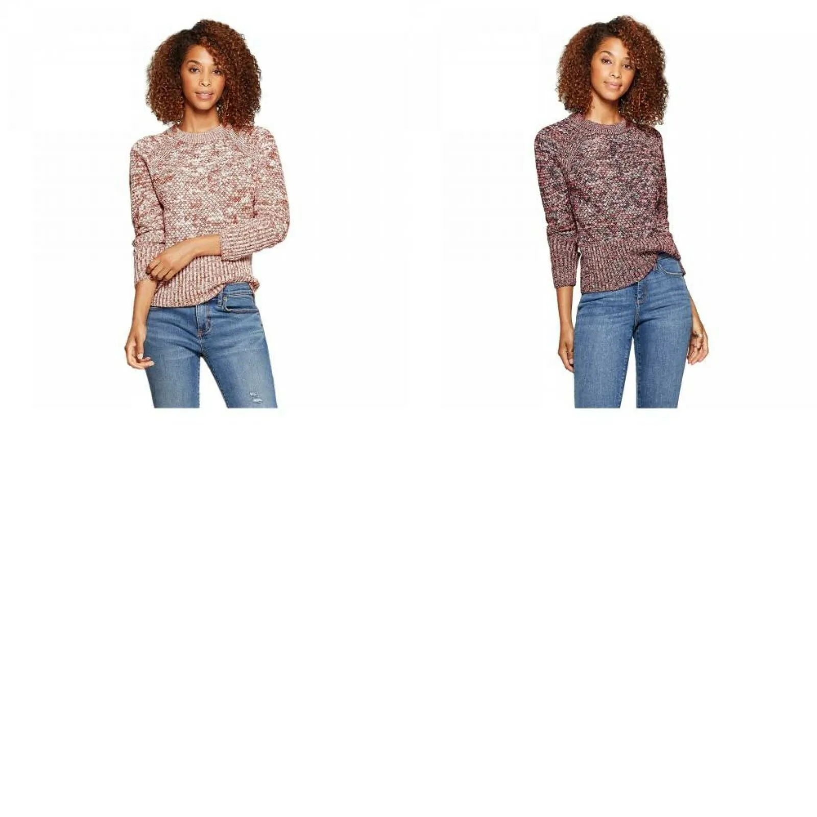 Universal Thread Women's Long Sleeve Crew Neck Raglan Pullover Sweater