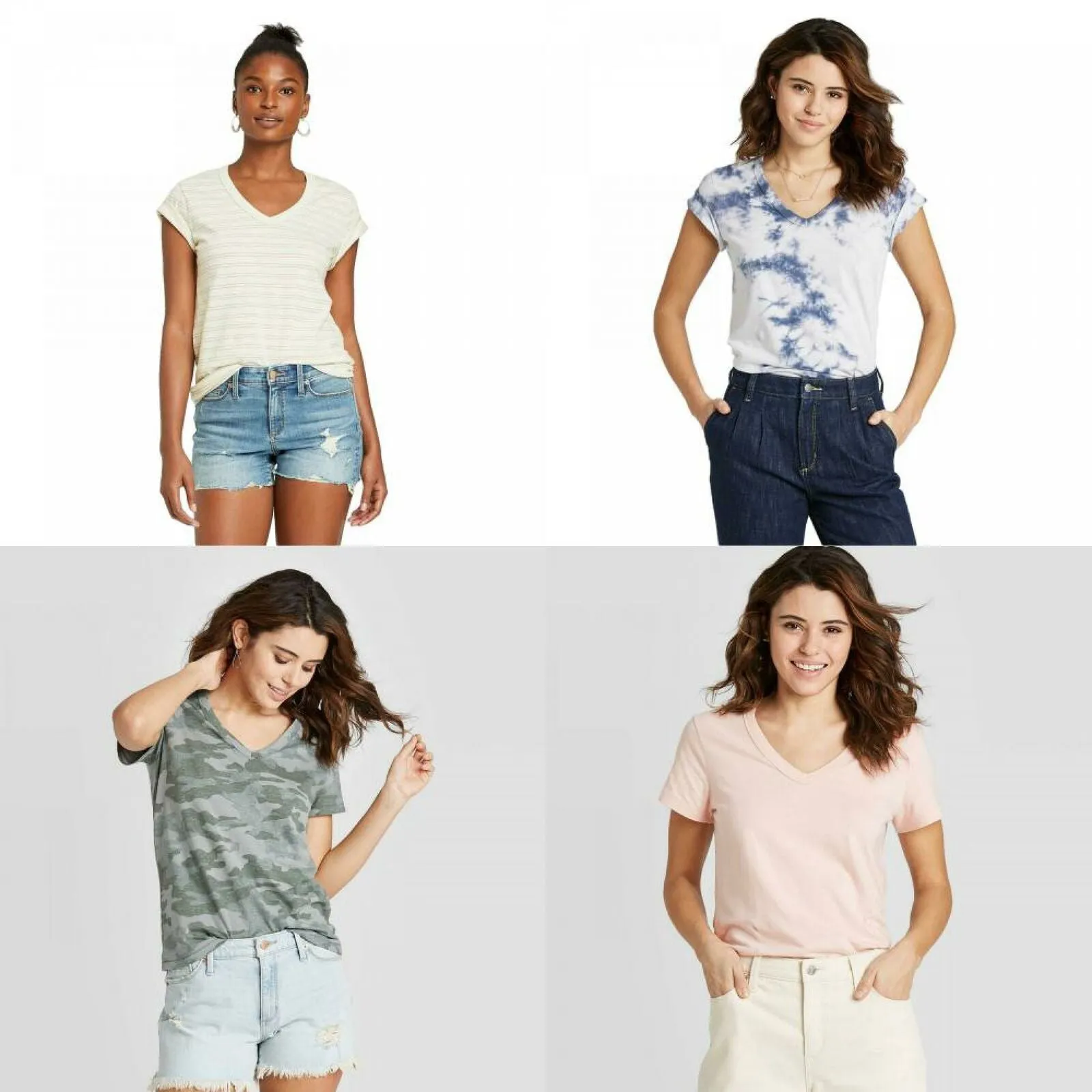 Universal Thread Women's Relaxed Fit Short Sleeve V-Neck T-Shirt