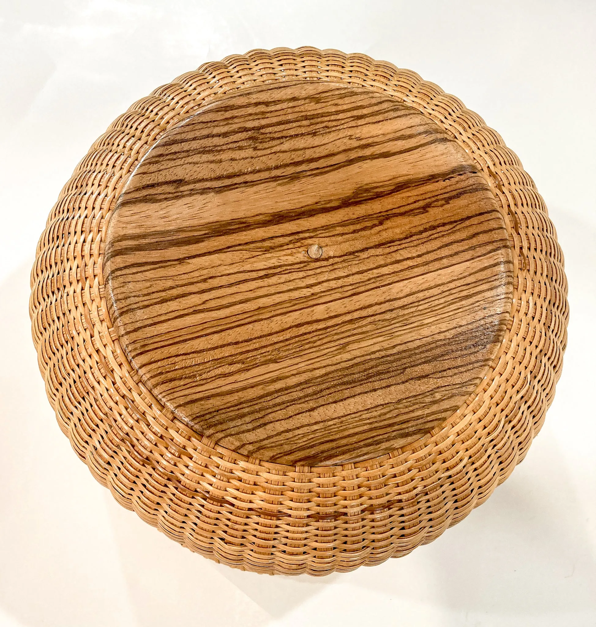 Vintage 1980s William Sevrens Lightship Penny Bottom Large Woven Basket