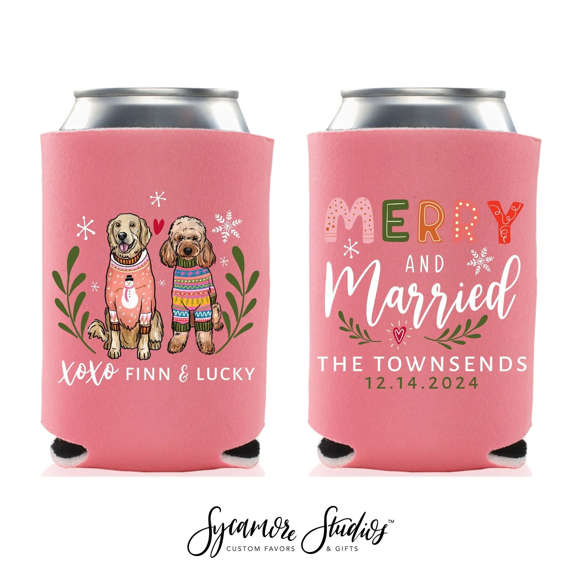 Wedding Can Cooler #32FR - Full Color