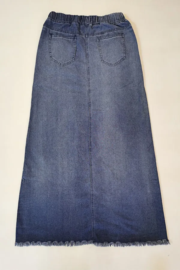 Wide Hem Cozy Cotton Skirt