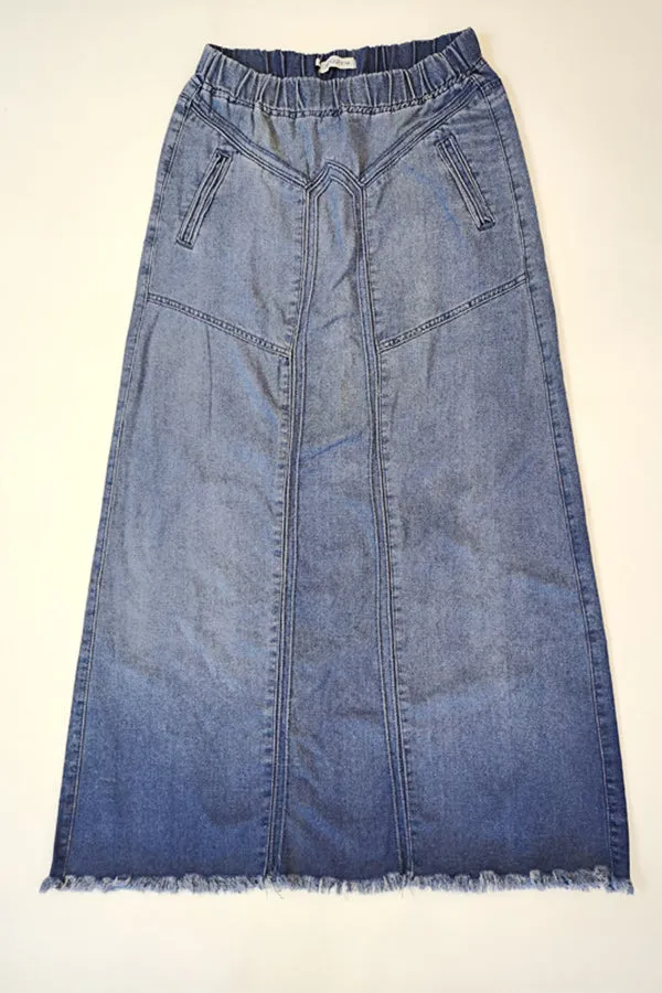 Wide Hem Cozy Cotton Skirt