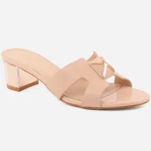 Women "ELENA" Block Heel Slip On Sandals