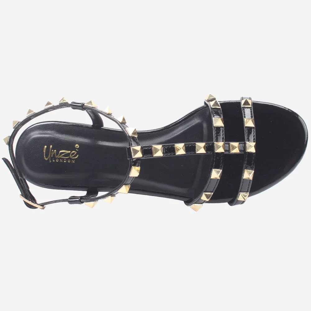 Womens "MAIDAS" Studs Detailing Flat Sandals