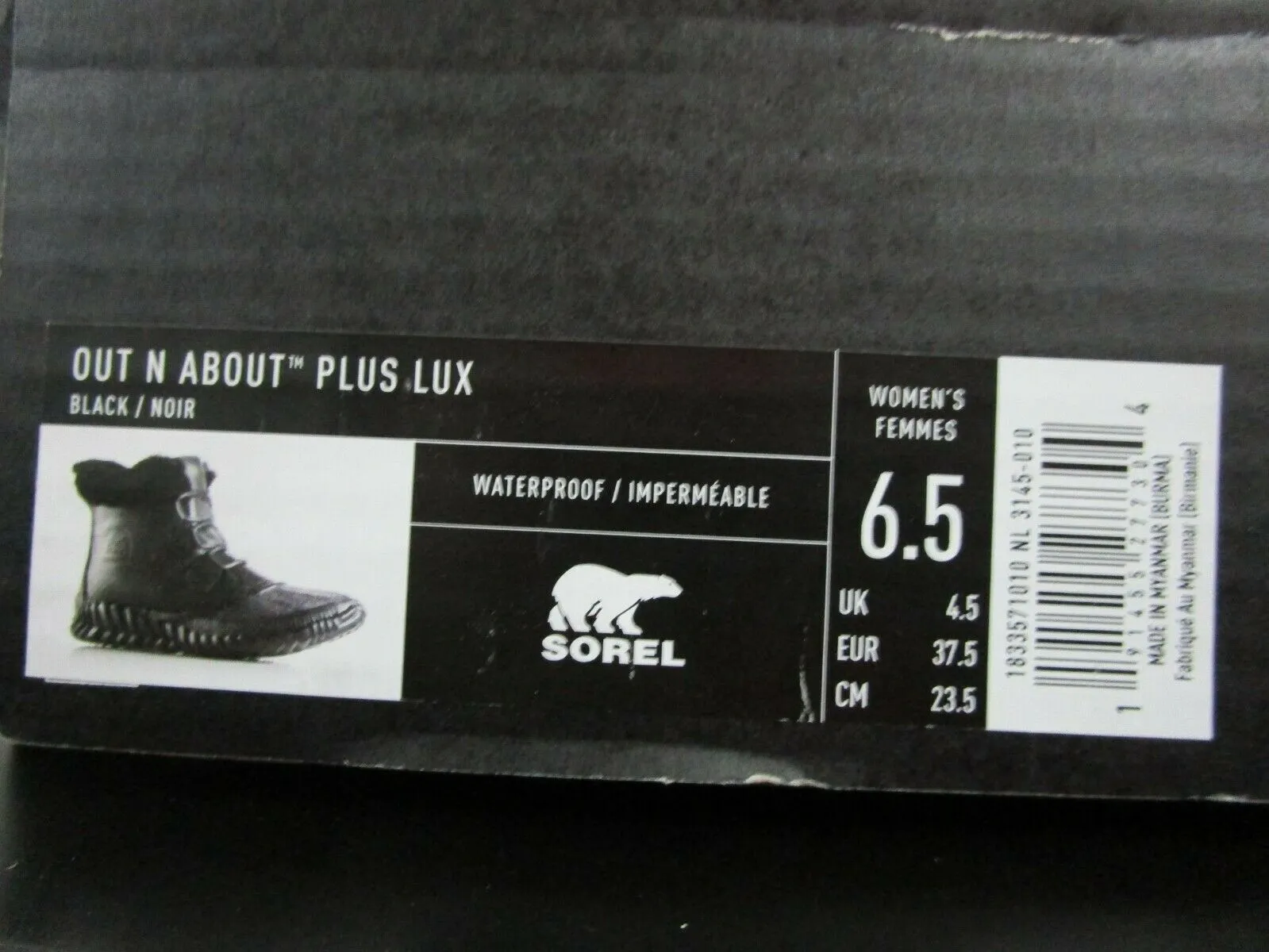 Women's Sorel Out N About Plus Lux Waterproof Shoes Fashion Boots - Black, Sz 6.5! Retails $199 