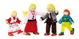 Wooden Toys Flexible Puppets Swiss Alp Family