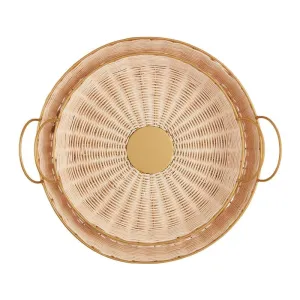 Woven and Brass Tray (2 sizes)